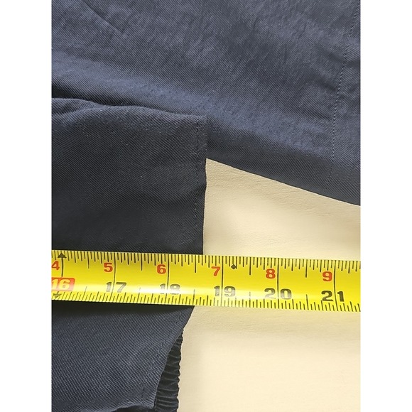 Free People Crop top Long Sleeve Navy Blue Button V-Neckline Size M - Picture 11 of 13